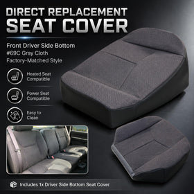 NLQR seat removed ready for installation demonstrating reupholstery process