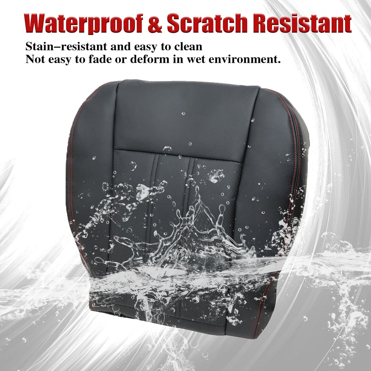NLQR waterproof spill demo showing easy wipe-clean protection