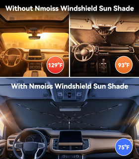 Nmoiss close-up of reflective vinyl coating demonstrating heat reflection benefit