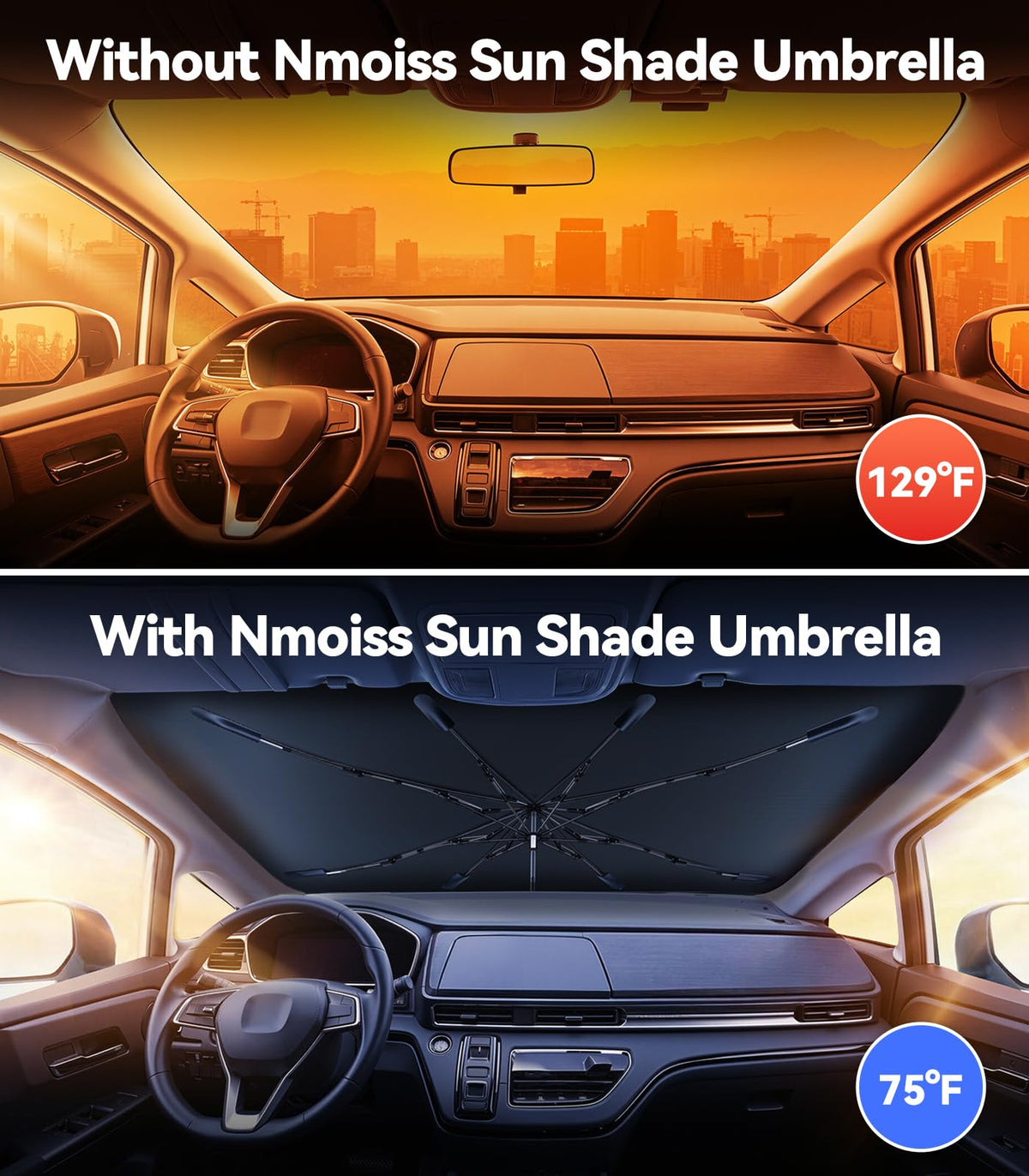 Nmoiss close-up of reflective coating demonstrating heat-blocking surface