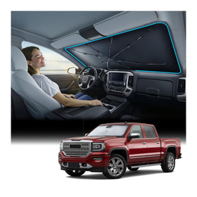 Nmoiss front fit on Sierra windshield showing precise coverage and protection