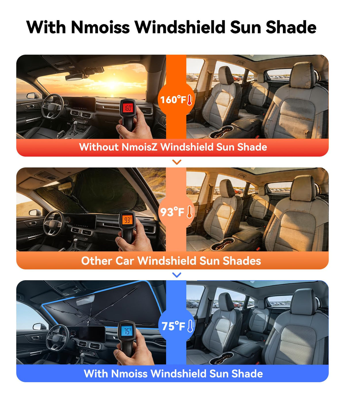 Nmoiss close-up of reflective vinyl surface blocks heat and UV