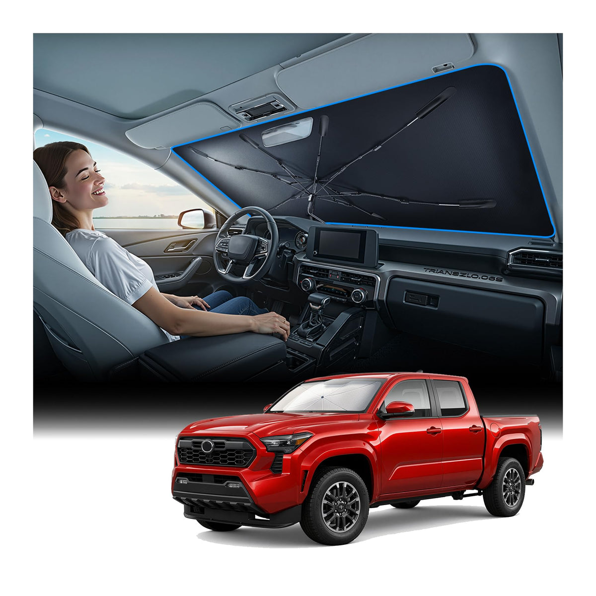 Nmoiss front packaging showing dedicated Tacoma fit and quick install benefit