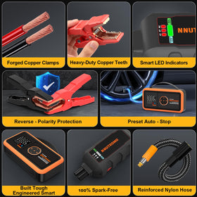 N NUTROMO inflation nozzles and hose offering versatile inflation options for tires and gear