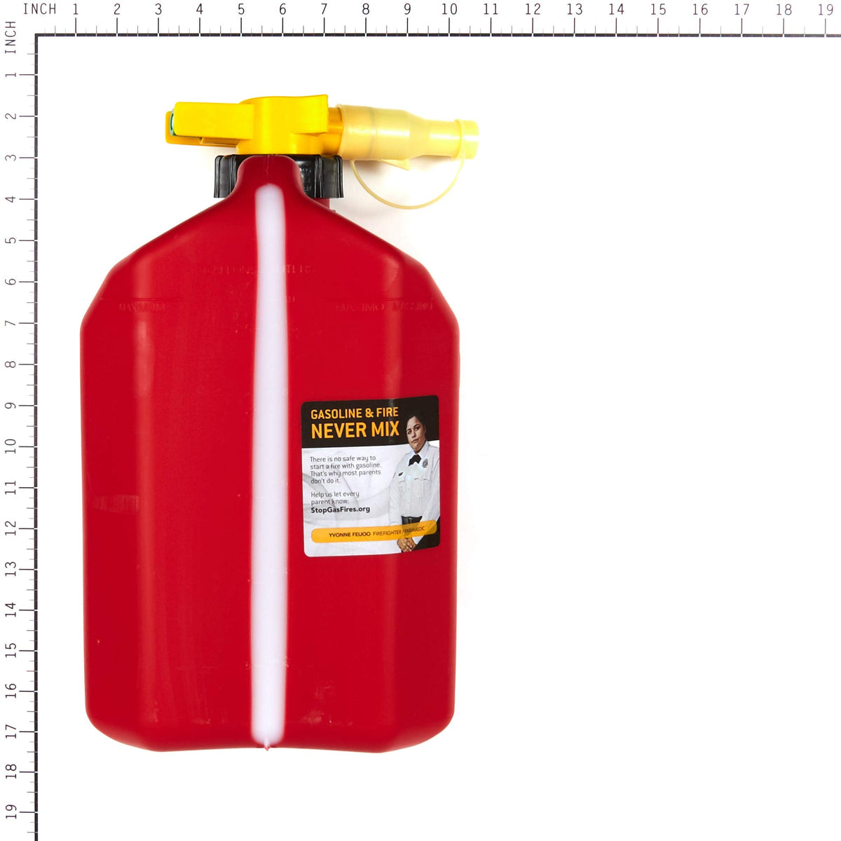 No-Spill attached dust cover protecting spout from contamination