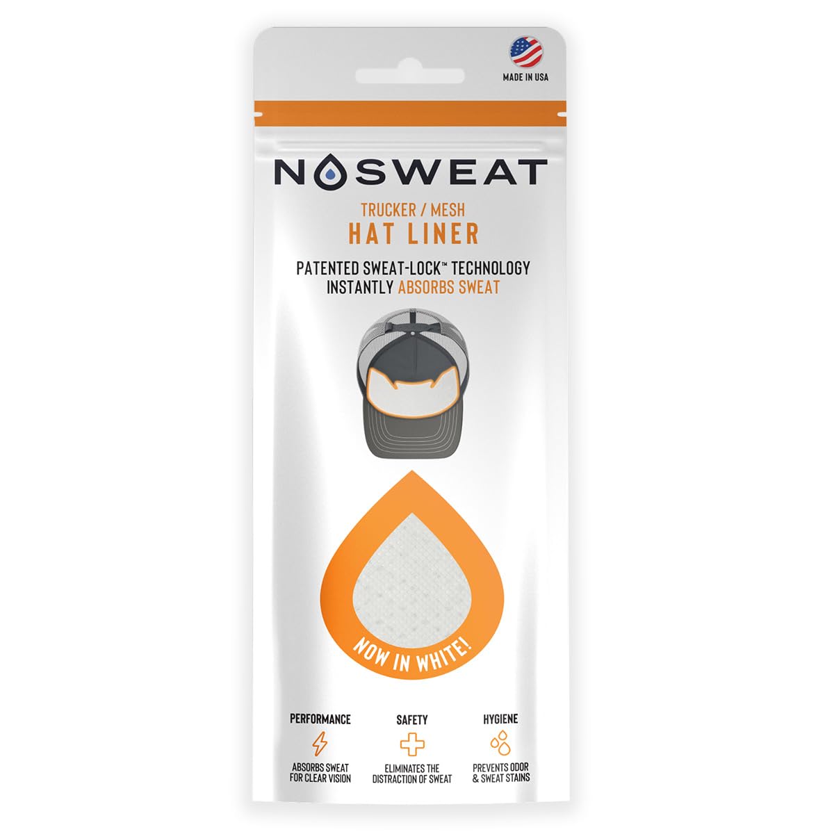 No Sweat lifestyle image golfer wearing hat showing sweat protection benefit