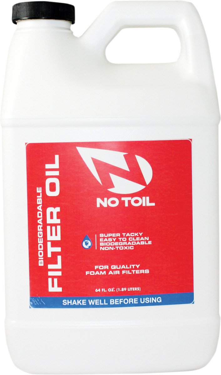 No-Toil oil applied to foam close-up showing tacky texture and enhanced filtration