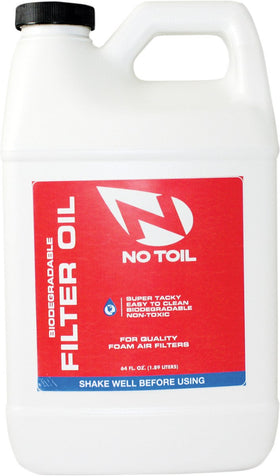 No-Toil oil applied to foam close-up showing tacky texture and enhanced filtration