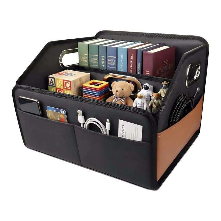 Noaman front view organizer in car showing neat storage benefit