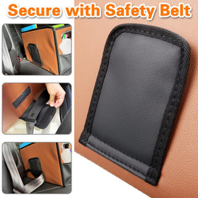 Noaman in use on passenger seat demonstrating secured, non-slip storage