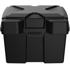 NOCO front view of BGU1 box showing secure snap-top and compact profile