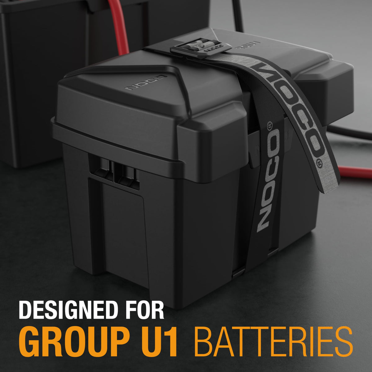 NOCO BGU1 open showing Group U1 battery seated for stable protection
