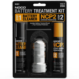 NOCO front packaging showing kit components and organized layout for quick maintenance