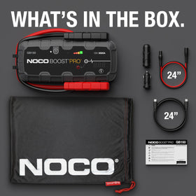 NOCO GB150 illuminating a roadside scene at night for visibility and emergency safety
