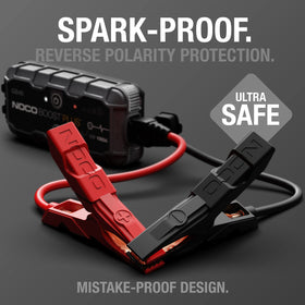 NOCO GB40 LED flashlight lit to show visibility and emergency benefit
