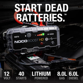 NOCO GB70 heavy-duty clamps and cables detail delivering secure, high-current connections