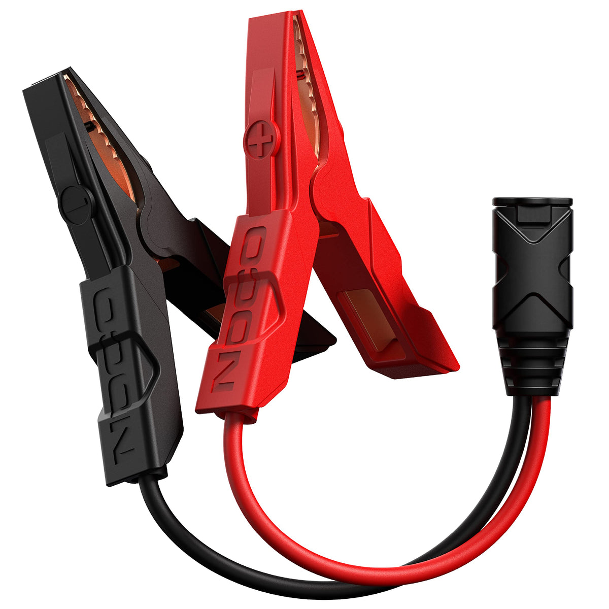 NOCO GBC003 front view of needle-nose clamps showing slim reach and secure grip