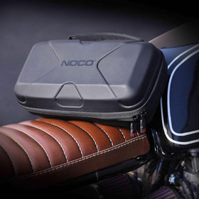 NOCO organized accessories inside case preventing tangles and wear