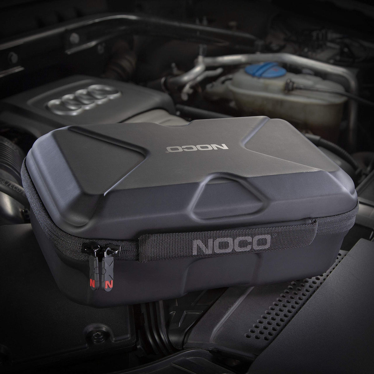 NOCO reinforced handle and side profile offering easy transport