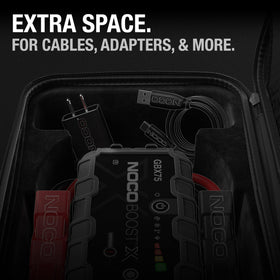 NOCO case in a glovebox showing compact size and convenient storage