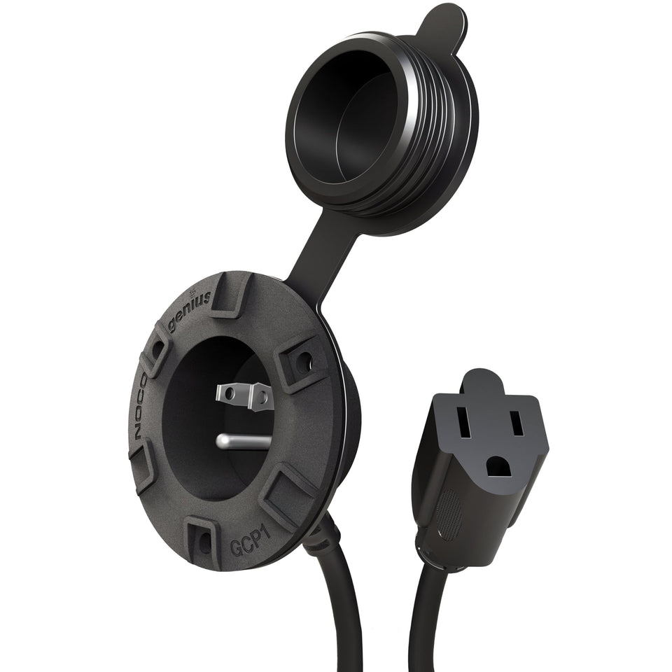 NOCO GCP1 front profile showing flush mount and neat appearance for clean installs