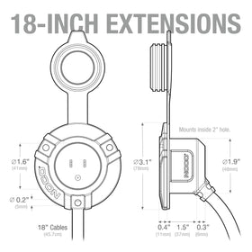 NOCO GCP2 next to ruler showing compact size for space-saving install