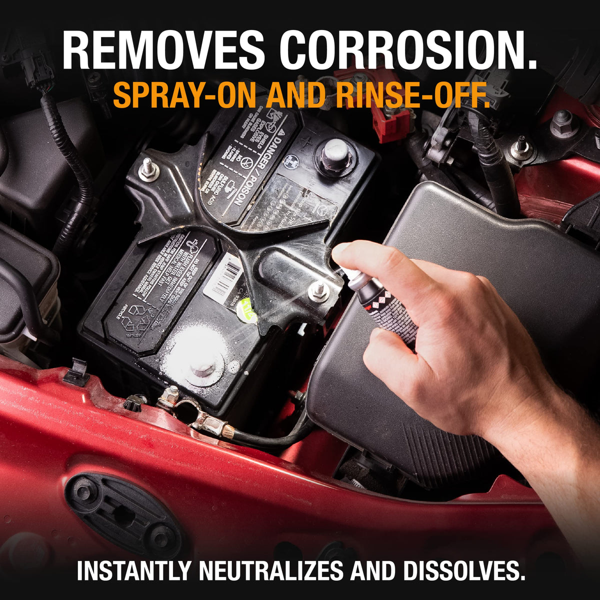 NOCO corrosion preventative spray nozzle closeup illustrating precise application control