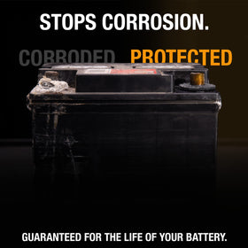NOCO oil-saturated anti-corrosion washers close-up protecting clamps from acidic fumes