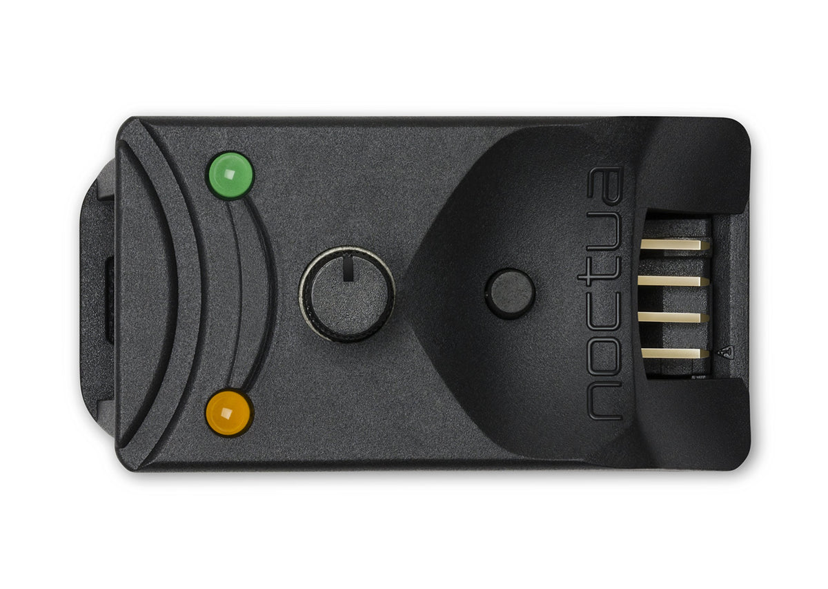 Noctua NA-FC1 front connector view showing compact inline controller and clear benefit of easy installation