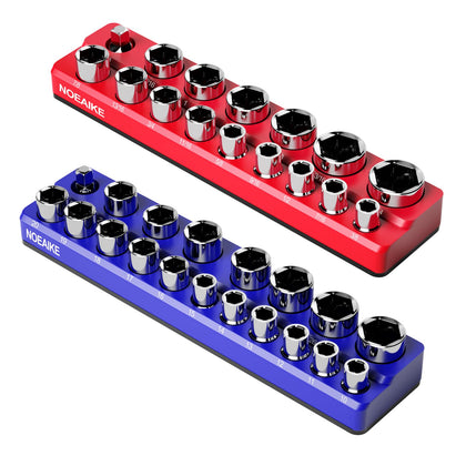 NOEAIKE front view of both colored trays showing organized sockets and quick access benefit