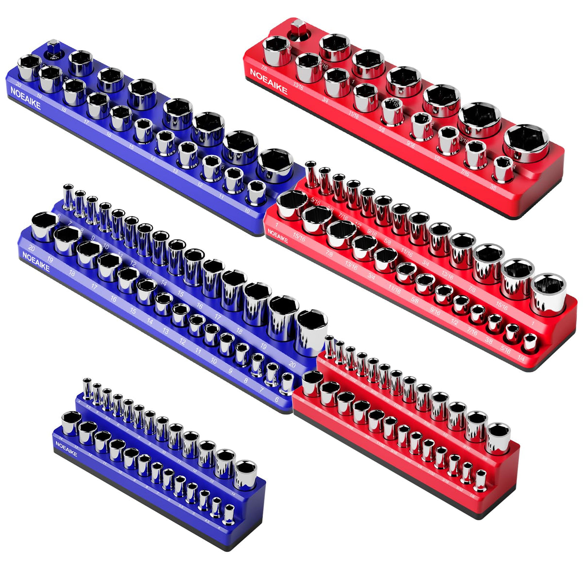 NOEAIKE six-pack front view showing organized trays and color coding for quick selection