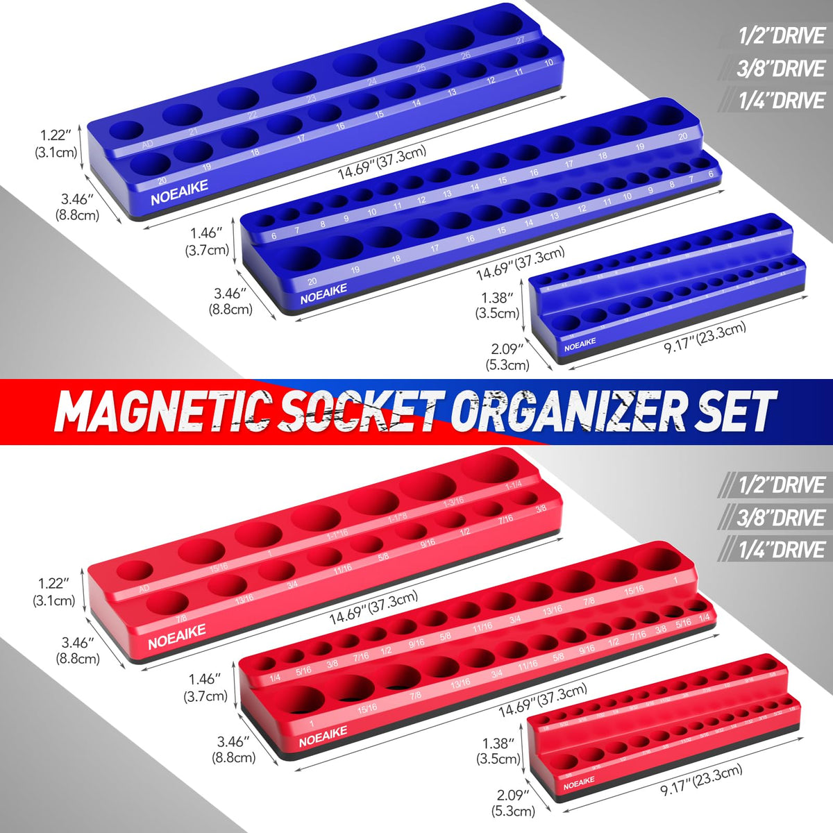 NOEAIKE rubber-lined magnetic base detail protecting socket and toolbox finishes