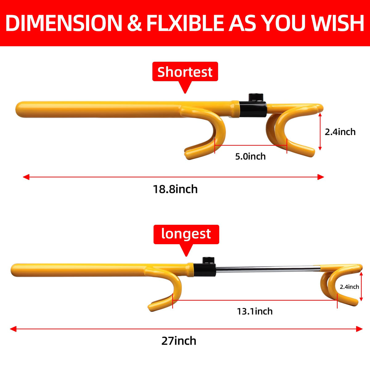 NOEAIKE yellow rubber coating protecting wheel and increasing visibility