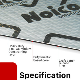 Noico Solutions close-up foil texture showing thickness and improved damping