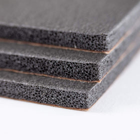 Noico Red foam close-up texture highlighting closed-cell structure for sound absorption