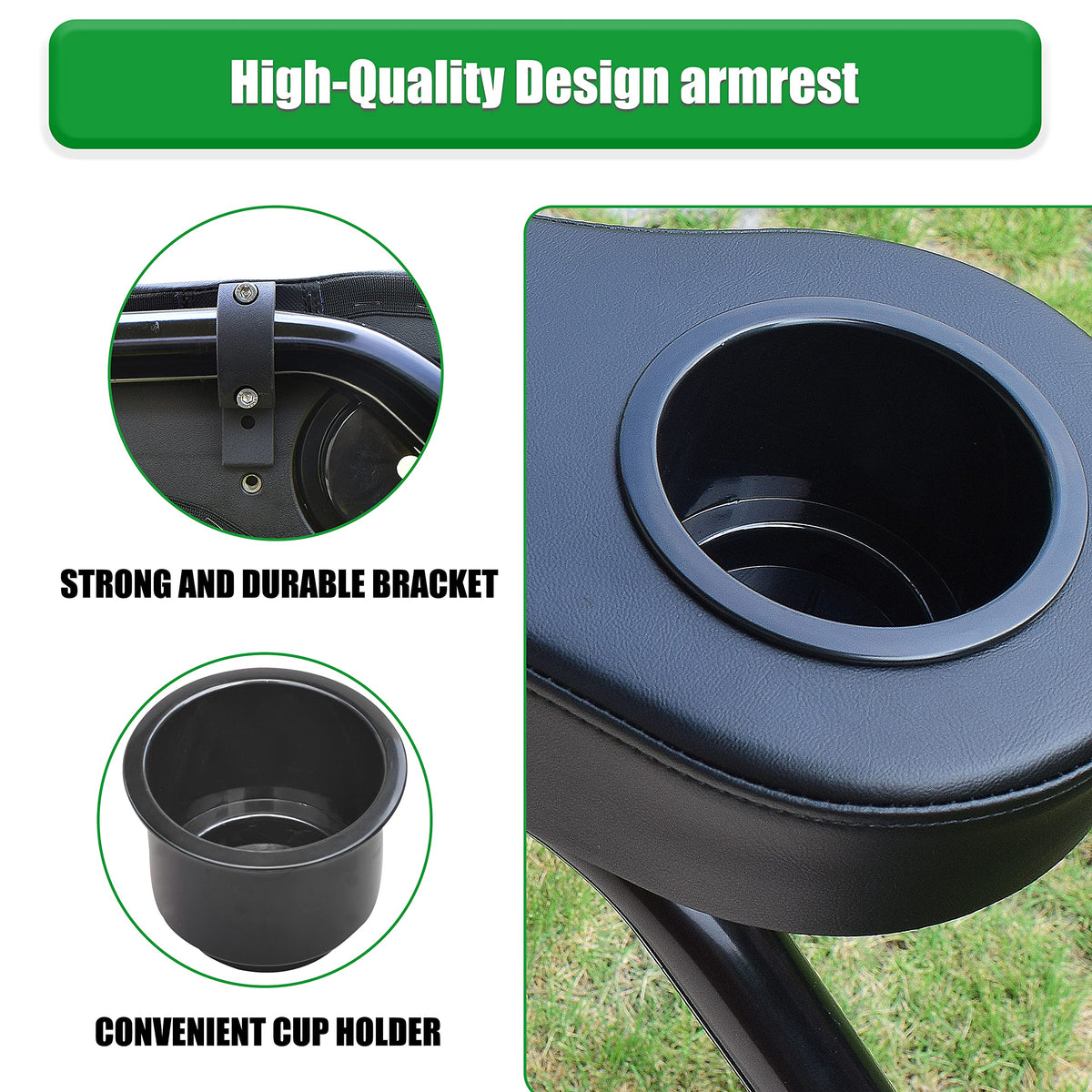 NOKINS cup holder removed illustrating easy cleaning and convenience benefit