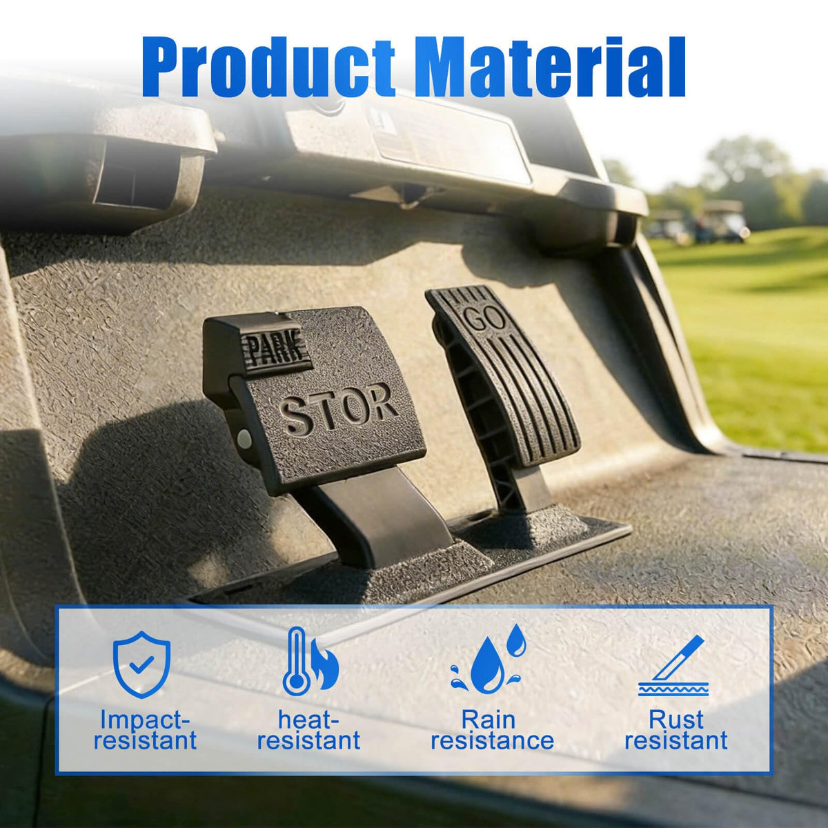 NOKINS mounted on Club Car Precedent demonstrating direct-fit installation