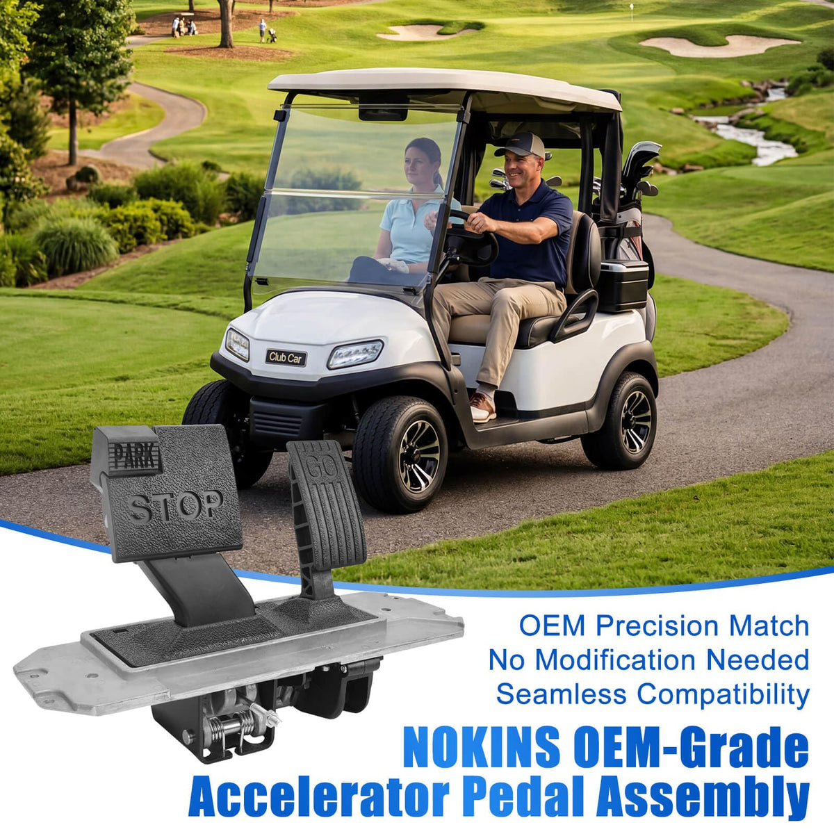 NOKINS close-up of pedal surface highlighting non-slip texture benefit