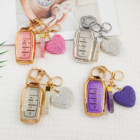 Nomiyo gift box packaging open displaying case and heart chain, ready to gift