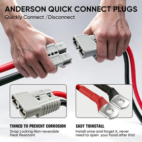 NOONE clamp close-up with rubber-coated jaws for safer terminal contact