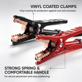 NOONE clamp close-up showing coated jaws and secure gripping benefit