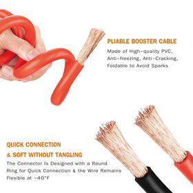 NOONE cables connected between batteries jump-starting an SUV fast