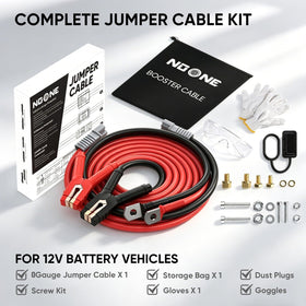 NOONE jumper cables in roadside use providing dependable emergency starts