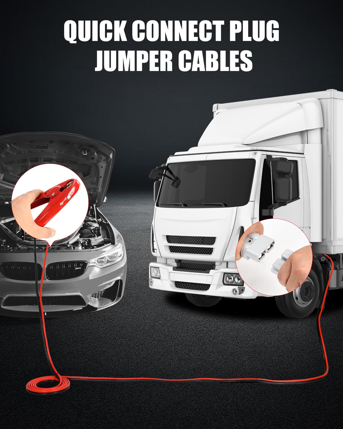 NOONE quick-connect plug mounted on vehicle for fast permanent use
