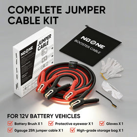 NOONE cables neatly stored in trunk demonstrating compact storage