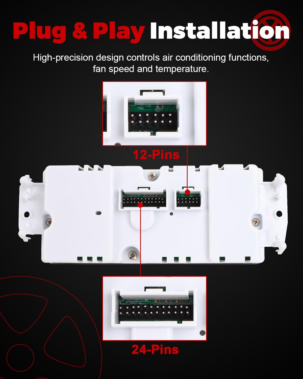 NOOYEESMO close-up of tactile buttons and dials for precise HVAC control and improved usability