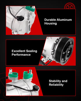 NOOYEESMO compressor label with part numbers to confirm correct vehicle match