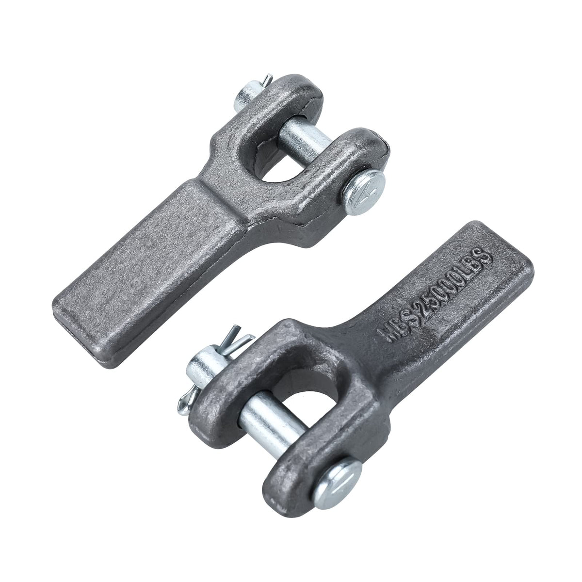 NORJIN zinc-plated clevis pin and cotter detail for fast chain removal and corrosion resistance