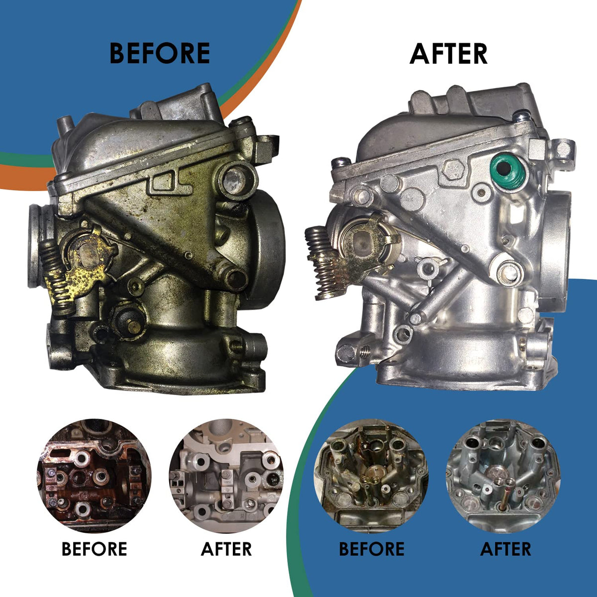 NORTHWEST ENTERPRISES cleaned carburetor detail showing restored passages and improved performance