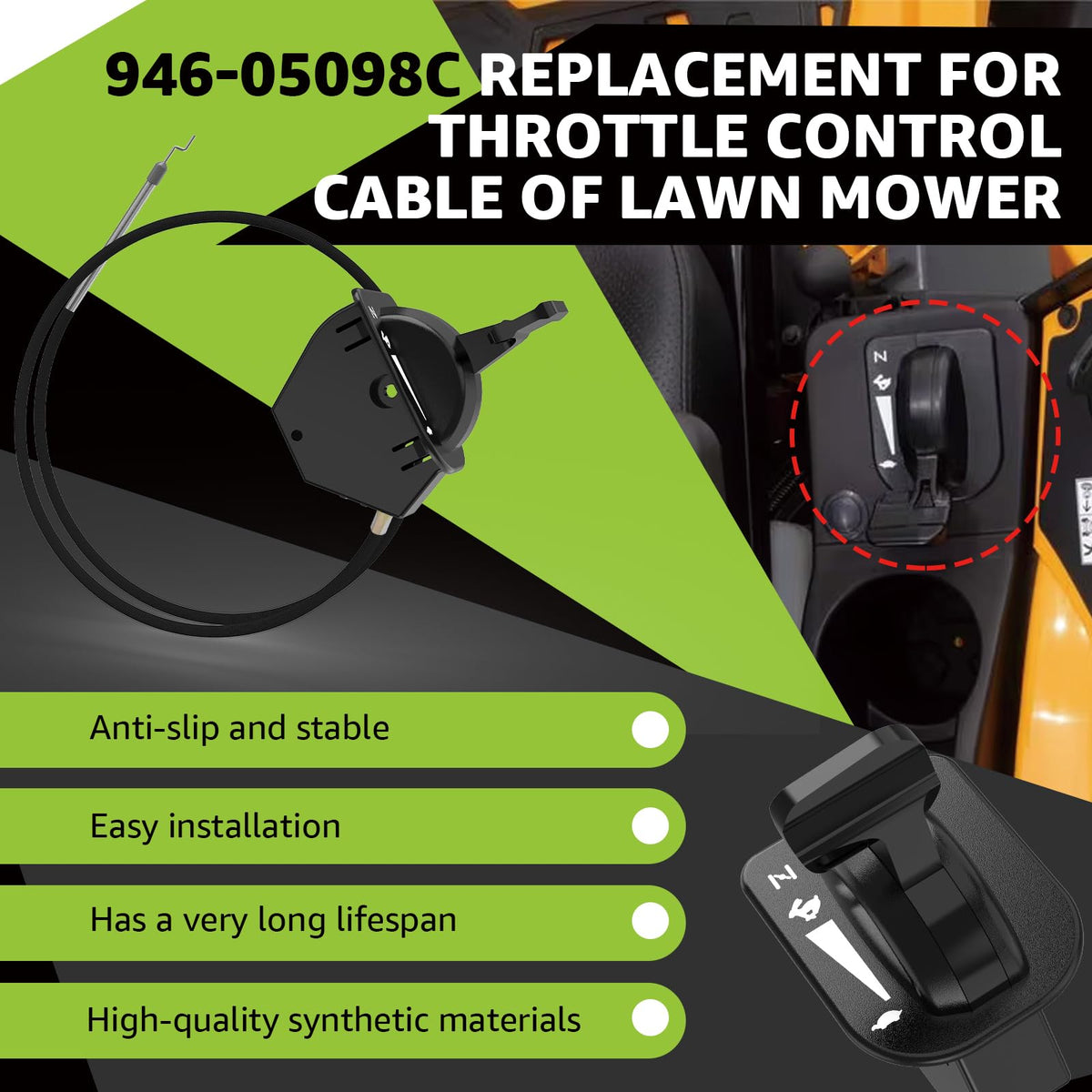 Norward cable installed on Cub Cadet XT1 demonstrating restored control